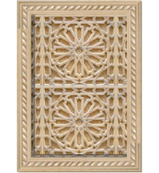Mosaic House Moroccan tile 25434_Custom Jali A wood, mosharabi,  mashrabiah, mosharabia, mousharabieh, screen 